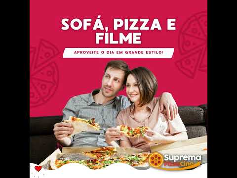 Sofá uma delicia de Pizza um Filme Aproveite a vida em grande estilo