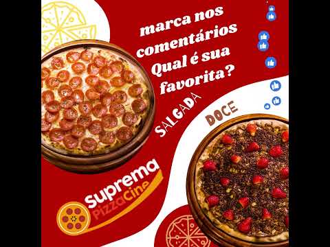 Marca nos comentários Qual é sua pizza favorita? doce ou salgada  chama no ZAP (11) 9 5165-6177