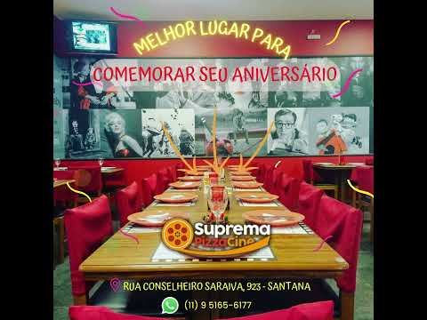 O melhor lugar para comemorar seu aniversário Suprema Pizza Cine #pizzariazonanorte #pizzariazn