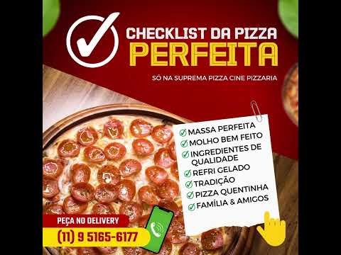 Checklist da Pizza Perfeita qual e a sua chama no zap (11) 9 5165-6177  #pizzariazonanorte #pizzaria